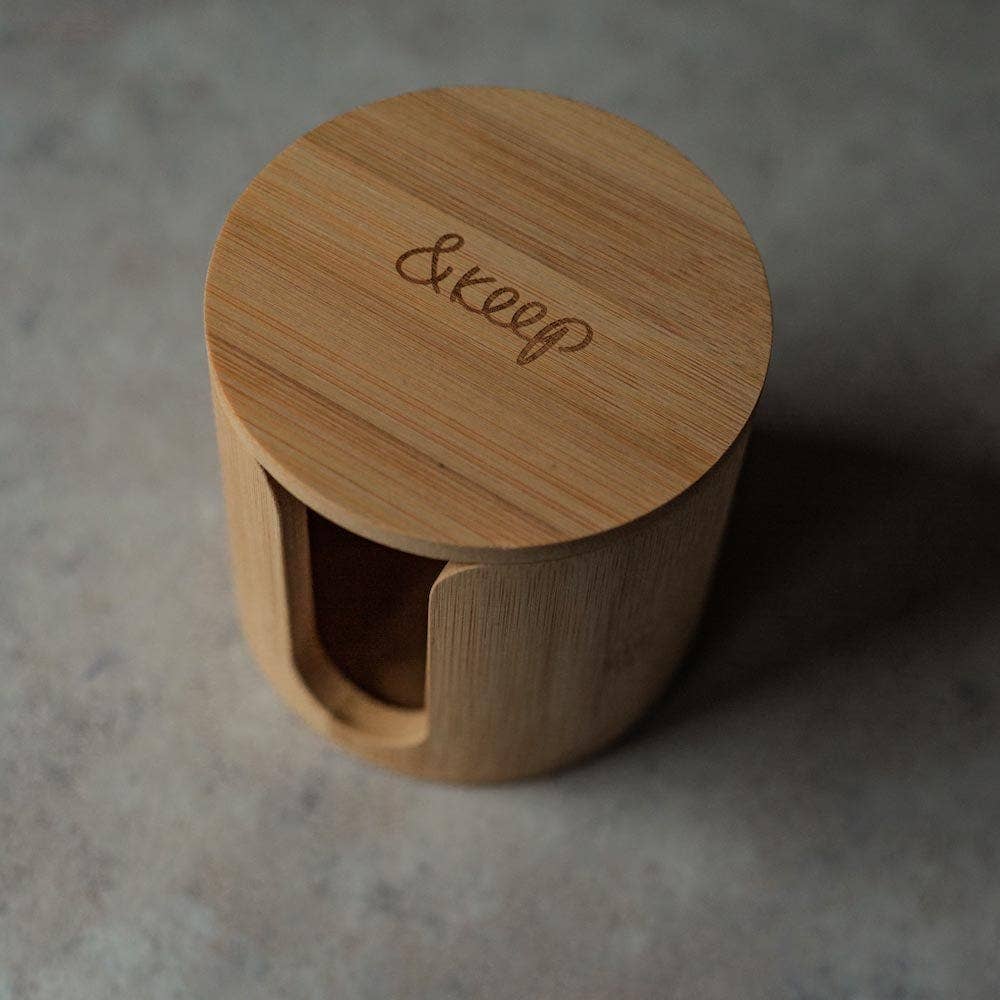 &Keep Gift Set of 10 Bamboo Make-Up Pads, Wash Bag & Storage Box