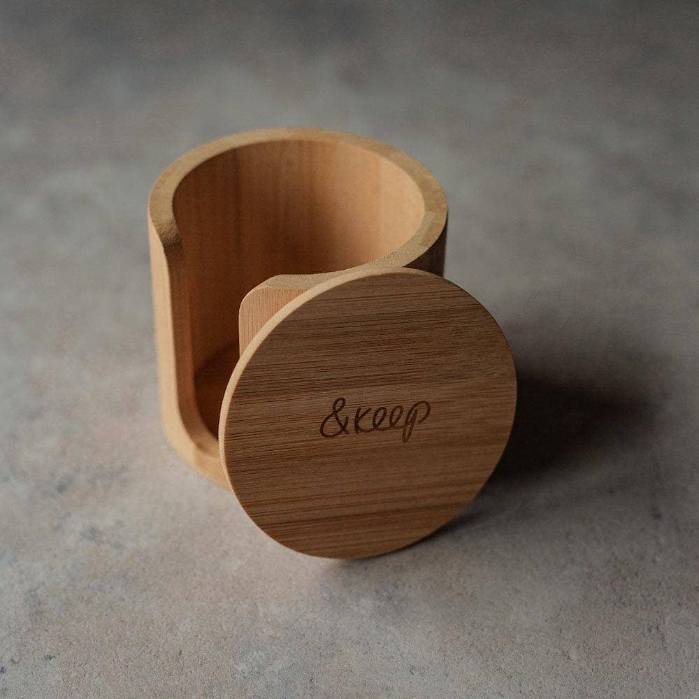 &Keep Gift Set of 10 Bamboo Make-Up Pads, Wash Bag & Storage Box