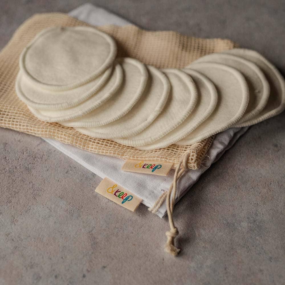 10 Reusable Soft Bamboo & Cotton Make-Up Pads