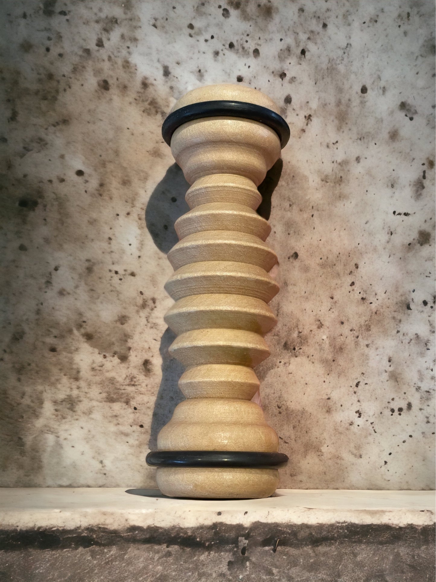 Ribbed Wooden Foot Roller