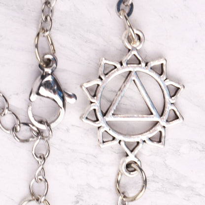 Seven Chakra Pendant Charm Bracelet