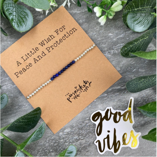 A Little Wish For Peace And Protection Beaded Bracelet